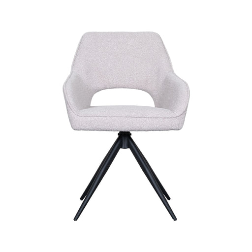 LABEL51 Eetkamerstoel Finley - Naturel - Boucle - Draaibaar-Eetkamerstoelen-LABEL51