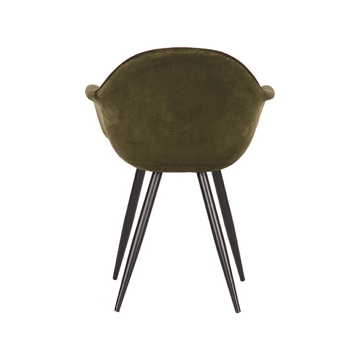 LABEL51 Eetkamerstoel Forli Army Fluweel 60x58x83 cm-Eetkamerstoelen-LABEL51