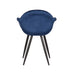 LABEL51 Eetkamerstoel Forli Blauw Fluweel 60x58x83 cm-Eetkamerstoelen-LABEL51