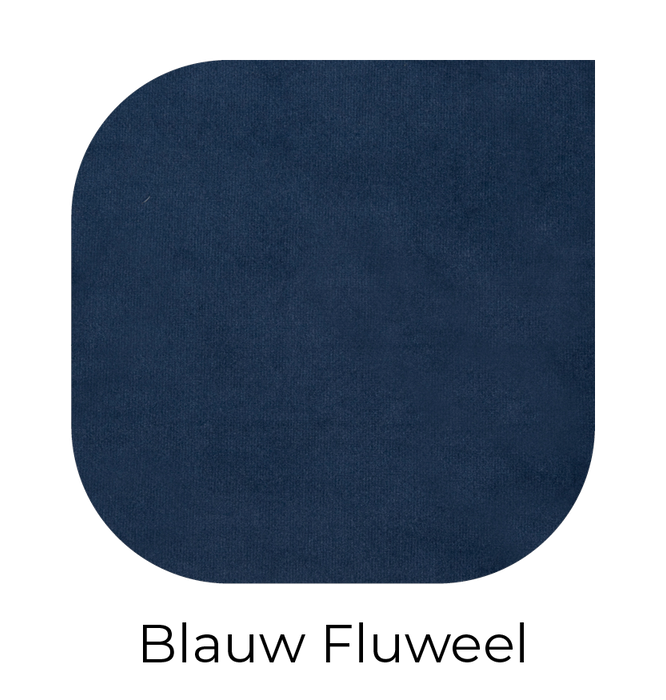 LABEL51 Eetkamerstoel Forli Blauw Fluweel 60x58x83 cm-Eetkamerstoelen-LABEL51