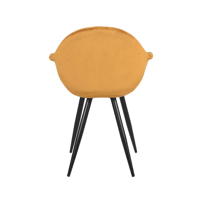 LABEL51 Eetkamerstoel Forli Oker Fluweel 60x58x83 cm-Eetkamerstoelen-LABEL51