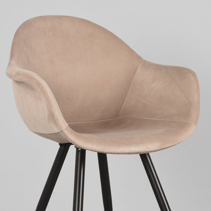 LABEL51 Eetkamerstoel Forli - Zand - Fluweel-Eetkamerstoelen-LABEL51