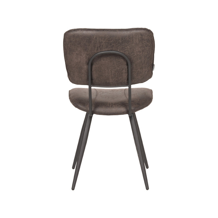 LABEL51 Eetkamerstoel Fos - Antraciet - Leder-Eetkamerstoelen-LABEL51
