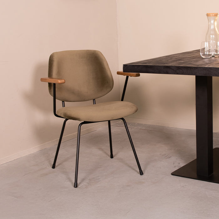 LABEL51 Eetkamerstoel Gastron - Hunter - Fluweel-Eetkamerstoelen-LABEL51