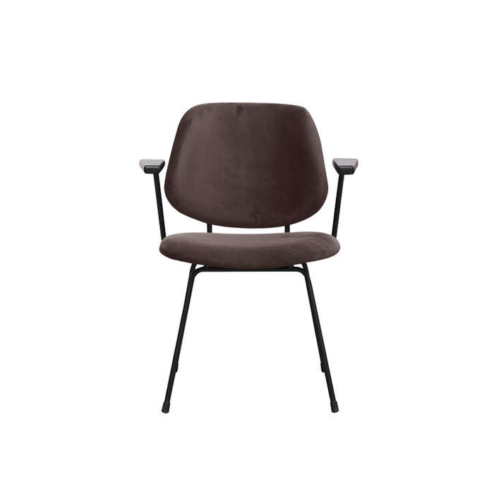 LABEL51 Eetkamerstoel Gastron Taupe Fluweel 62x58x82 cm-Eetkamerstoelen-LABEL51