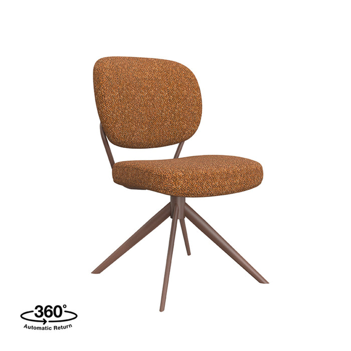 LABEL51 Eetkamerstoel Geneva - Coral - Royal Boucle - Coral Metalen Frame-Eetkamerstoelen-LABEL51