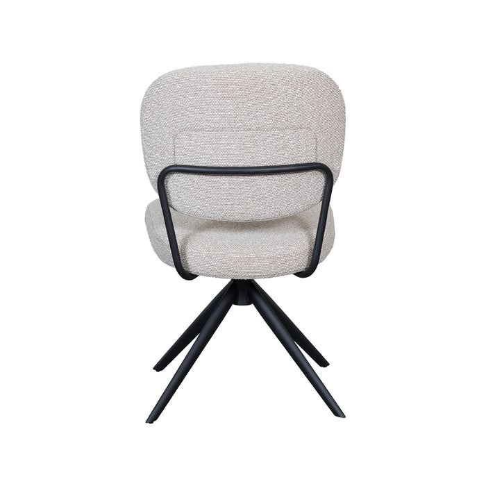 LABEL51 Dining Chair Geneva Natural Royal Boucle Swivel 49x63x90 cm