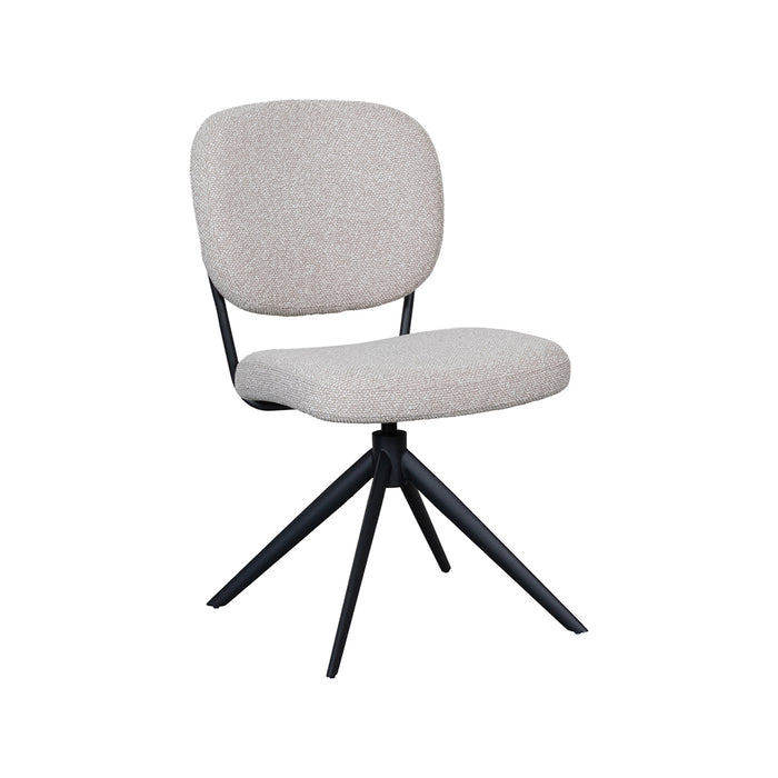 LABEL51 Dining Chair Geneva Natural Royal Boucle Swivel 49x63x90 cm