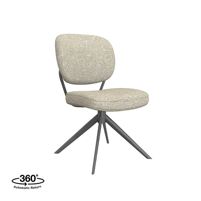 LABEL51 Eetkamerstoel Geneva - Naturel - Royal Boucle - Draaibaar-Eetkamerstoelen-LABEL51