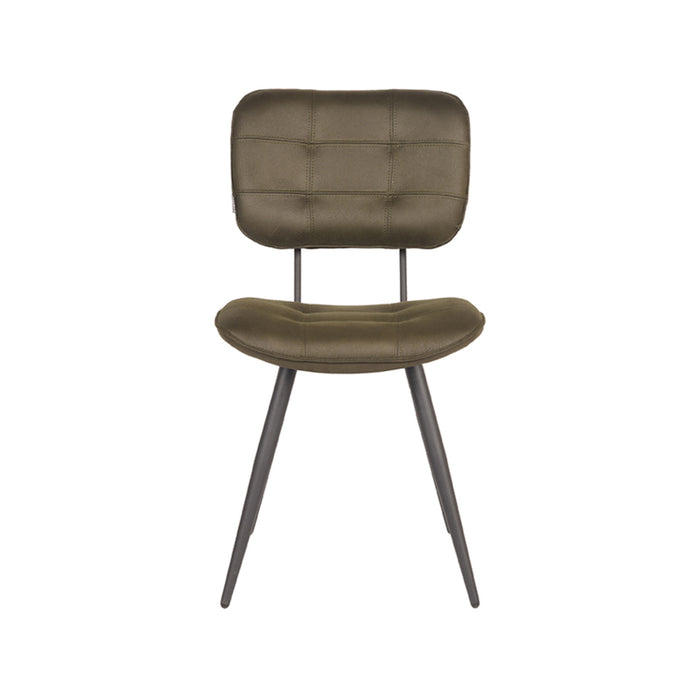 LABEL51 Eetkamerstoel Gus - Army green - Microfiber-Eetkamerstoelen-LABEL51
