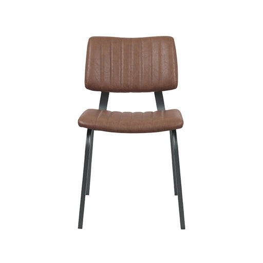 LABEL51 Eetkamerstoel Gusto - Bruin - Kunstleder-Eetkamerstoelen-LABEL51