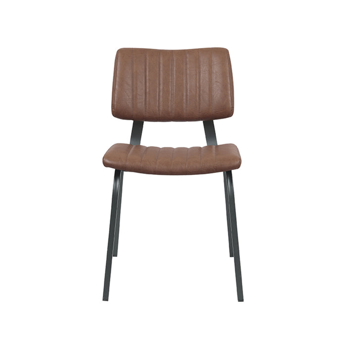 LABEL51 Eetkamerstoel Gusto - Bruin - Kunstleder-Eetkamerstoelen-LABEL51