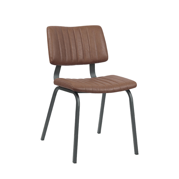 LABEL51 Eetkamerstoel Gusto - Bruin - Kunstleder-Eetkamerstoelen-LABEL51