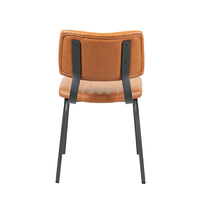 LABEL51 Eetkamerstoel Gusto - Cognac - PU-Leder - Black Frame-Eetkamerstoelen-LABEL51