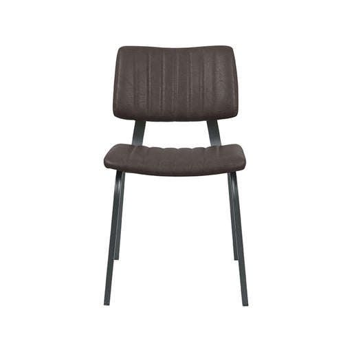 LABEL51 Eetkamerstoel Gusto - Donkerbruin - PU-Leder - Black Frame-Eetkamerstoelen-LABEL51