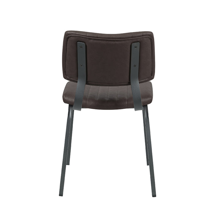 LABEL51 Eetkamerstoel Gusto - Donkerbruin - PU-Leder - Black Frame-Eetkamerstoelen-LABEL51