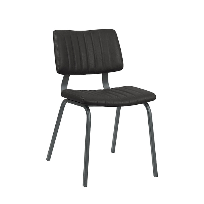 LABEL51 Eetkamerstoel Gusto - Zwart - Kunstleder-Eetkamerstoelen-LABEL51