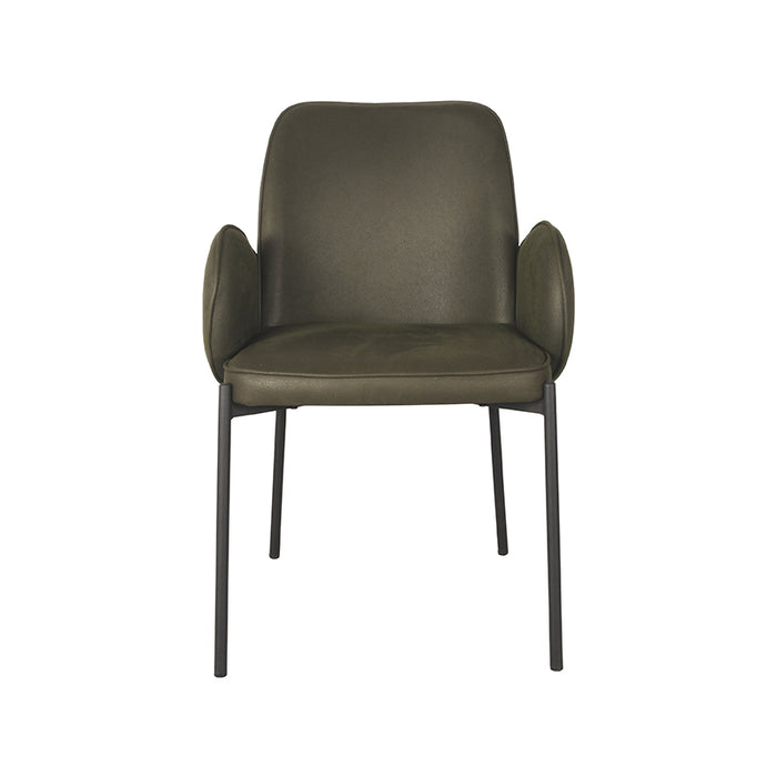 Eetkamerstoel Jari - Army - Microvezel-Eetkamerstoelen-LABEL51