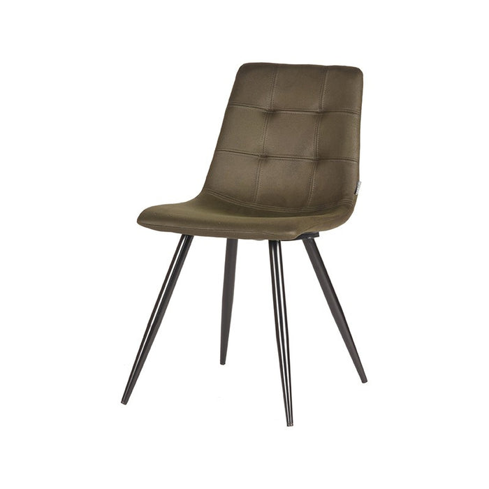 LABEL51 Eetkamerstoel Jay Army Microvezel 45x56x84 cm-Eetkamerstoelen-LABEL51