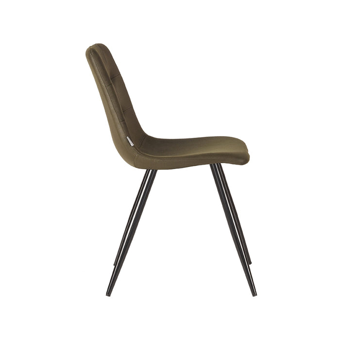 LABEL51 Eetkamerstoel Jay Army Microvezel 45x56x84 cm-Eetkamerstoelen-LABEL51