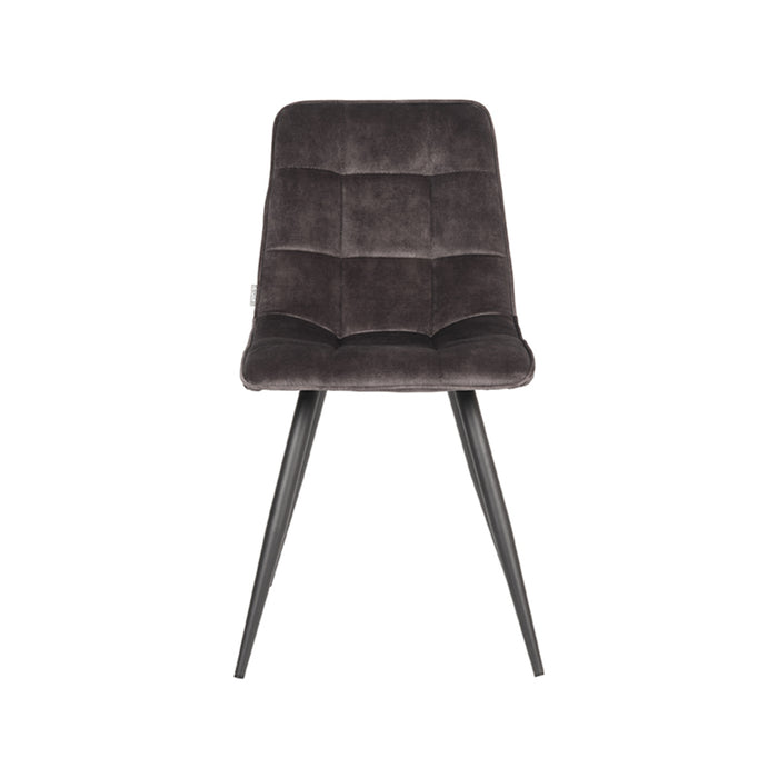 LABEL51 Eetkamerstoel Jelt Antraciet Velours 45x56x84 cm-Eetkamerstoelen-LABEL51