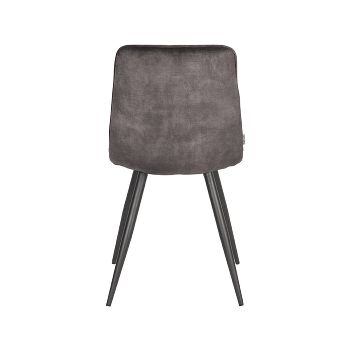 LABEL51 Eetkamerstoel Jelt - Antraciet - Velours-Eetkamerstoelen-LABEL51