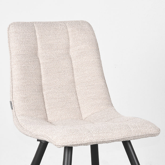 LABEL51 Eetkamerstoel Jelt Naturel Boucle 45x56x84 cm-Eetkamerstoelen-LABEL51