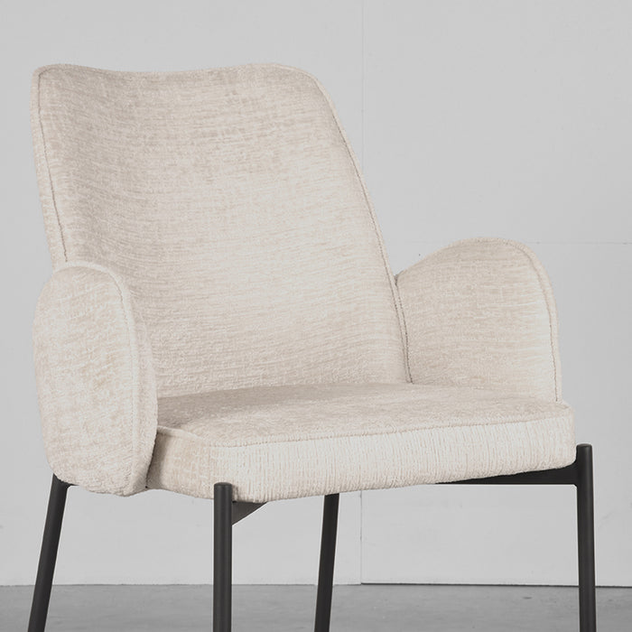 LABEL51 Eetkamerstoel Joni Crème Elegance 55x60x86 cm-Eetkamerstoelen-LABEL51