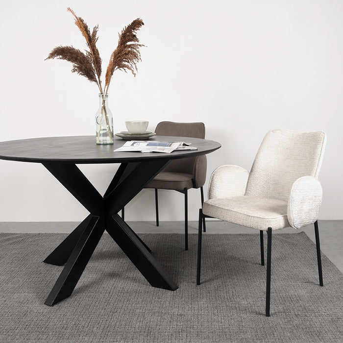 LABEL51 Eetkamerstoel Joni Crème Elegance 55x60x86 cm-Eetkamerstoelen-LABEL51