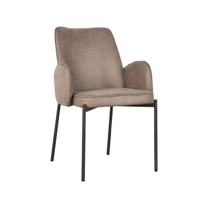 LABEL51 Eetkamerstoel Joni Taupe Micro Suede 55x60x86 cm-Eetkamerstoelen-LABEL51