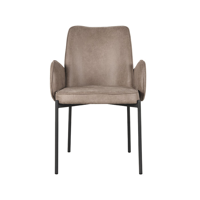 LABEL51 Eetkamerstoel Joni Taupe Micro Suede 55x60x86 cm-Eetkamerstoelen-LABEL51