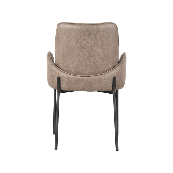 LABEL51 Eetkamerstoel Joni Taupe Micro Suede 55x60x86 cm-Eetkamerstoelen-LABEL51