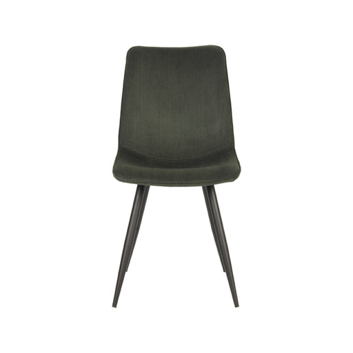 LABEL51 Eetkamerstoel Jort - Army green - Ribcord - Black Frame-Eetkamerstoelen-LABEL51