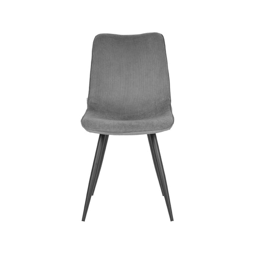 LABEL51 Eetkamerstoel Jort - Donkergrijs - Ribcord - Black Frame-Eetkamerstoelen-LABEL51