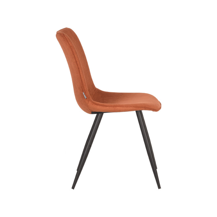 LABEL51 Eetkamerstoel Jort - Rust - Ribcord - Black Frame-Eetkamerstoelen-LABEL51