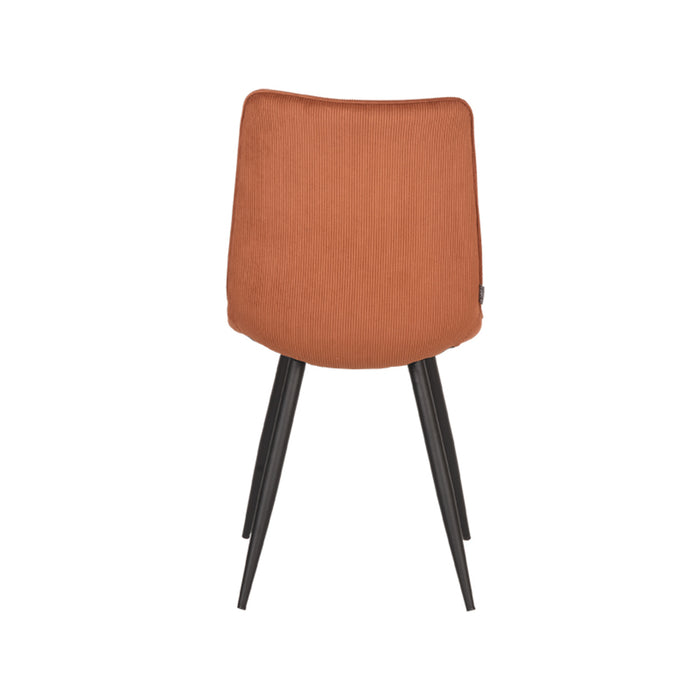 LABEL51 Eetkamerstoel Jort - Rust - Ribcord - Black Frame-Eetkamerstoelen-LABEL51