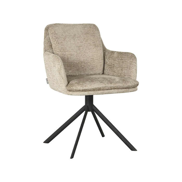 LABEL51 Eetkamerstoel Joy Beige Elegance Draaibaar 58x63x83 cm-Eetkamerstoelen-LABEL51