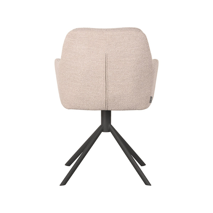 LABEL51 Eetkamerstoel Joy - Naturel - Boucle - Draaibaar-Eetkamerstoelen-LABEL51