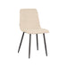 LABEL51 Eetkamerstoel Juul Zand Boucle Zwart Metalen Frame 54x45x89 cm-Eetkamerstoelen-LABEL51