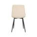 LABEL51 Eetkamerstoel Juul Zand Boucle Zwart Metalen Frame 54x45x89 cm-Eetkamerstoelen-LABEL51
