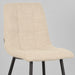 LABEL51 Eetkamerstoel Juul Zand Boucle Zwart Metalen Frame 54x45x89 cm-Eetkamerstoelen-LABEL51