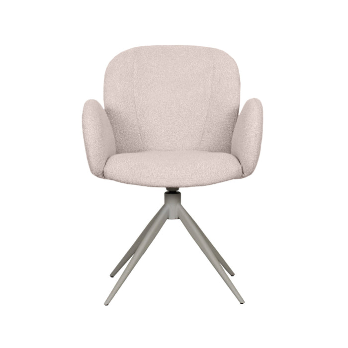 LABEL51 Eetkamerstoel Kimball Naturel Boucle Taupe Metalen Frame-Eetkamerstoelen-LABEL51