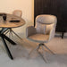 LABEL51 Eetkamerstoel Lasse Forest Microvezel Taupe Metalen Frame-Eetkamerstoelen-LABEL51