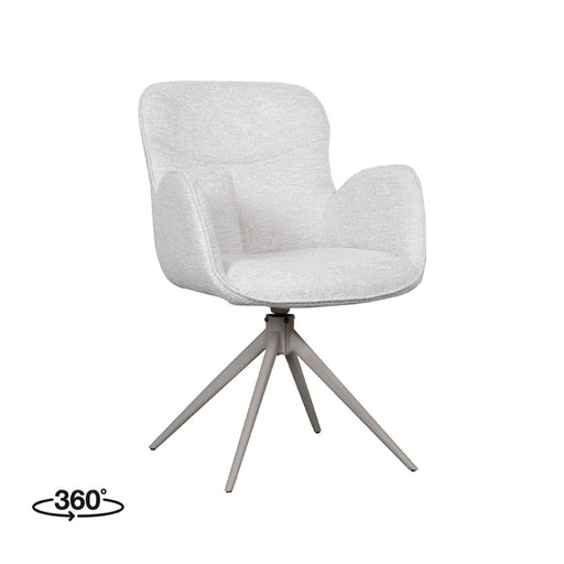 LABEL51 Eetkamerstoel Lasse Naturel Canyon Taupe Metalen Frame-Eetkamerstoelen-LABEL51