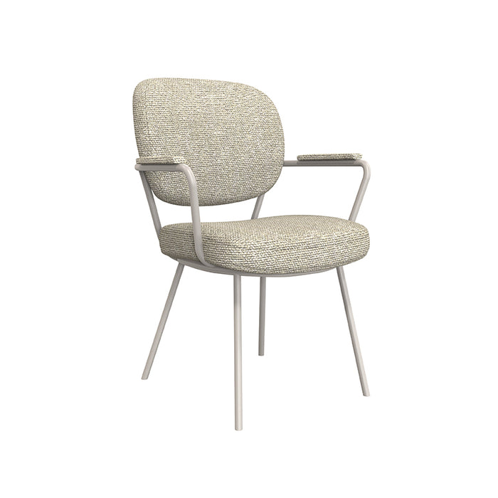 LABEL51 Eetkamerstoel Lausanne - Naturel - Royal Boucle - Taupe-Eetkamerstoelen-LABEL51