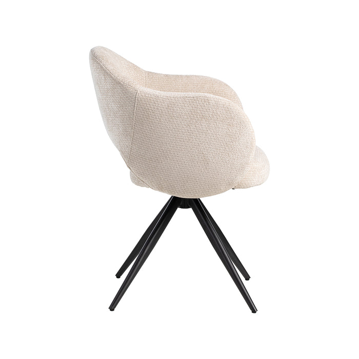 Eetkamerstoel Lela - Naturel - Elite - Draaibaar-Eetkamerstoelen-LABEL51