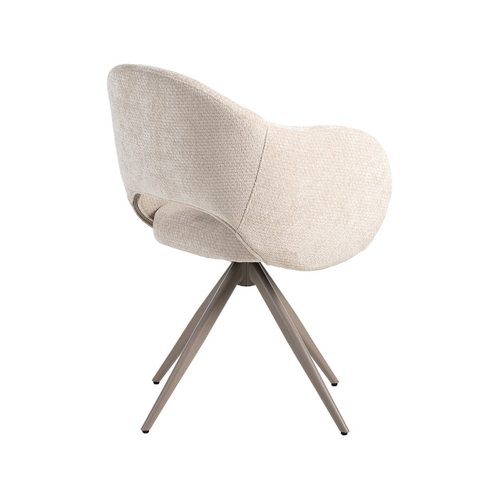 LABEL51 Eetkamerstoel Lela Naturel Elite Taupe 56x58x83 cm-Eetkamerstoelen-LABEL51