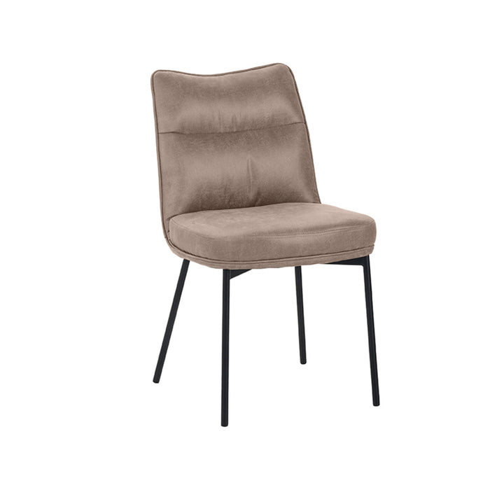 LABEL51 Eetkamerstoel Lennon - Taupe - Micro Suede - Black Frame-Eetkamerstoelen-LABEL51