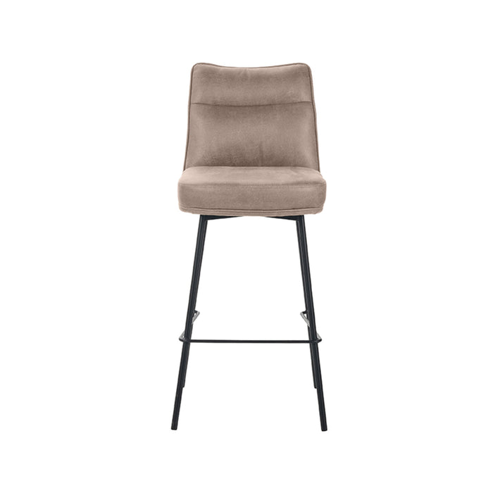 LABEL51 Eetkamerstoel Lennon - Taupe - Micro Suede - Zithoogte 78-Barkrukken-LABEL51