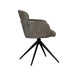 LABEL51 Eetkamerstoel Levi Hunter Elite Zwart Metalen Frame 56x60x80 cm-Eetkamerstoelen-LABEL51